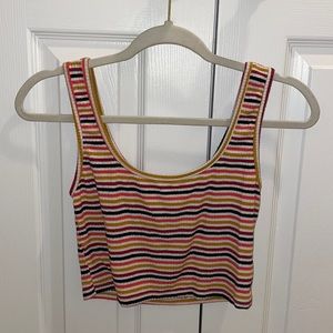 Express striped crop top